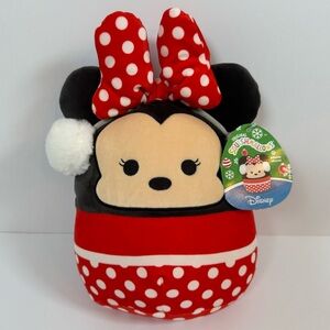 Disney Squishmallow Minnie Mouse Winter Christmas Holiday Earmuffs 12" Plush NWT